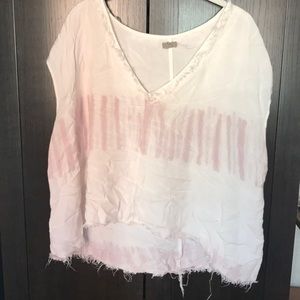 Frayed pink tee